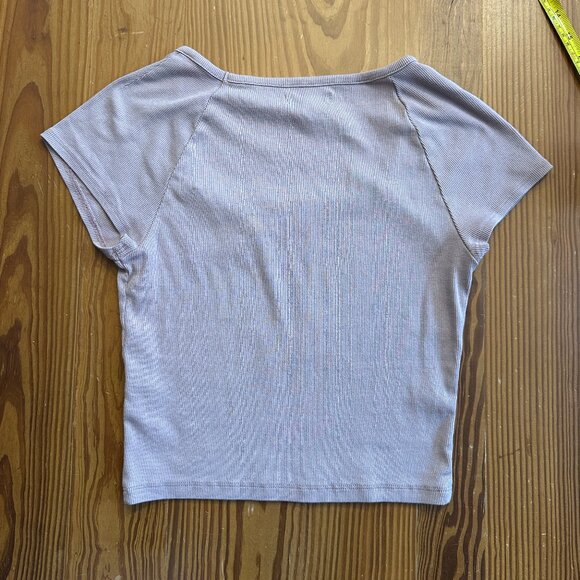 Madwell - Supima® Rib Square-Neck Tee - Warm Thistle - M - Picture 6 of 6
